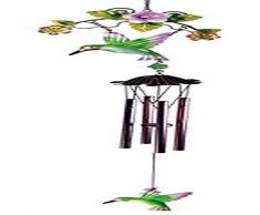 StealStreet 326003 Windspiel mit Kolibri, zweiseitig, Polyresin, Blumenmuster, 81,3 cm