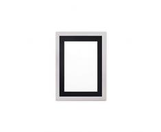 Montiert Konfetti Holz Rahmen Reihe 20 mm Fotorahmen | Bilderrahmen | Poster - m-cnfeti-RNG-2-20 mm - Parent, White Brushed with Black Bespoke Mount, 20x16 for 12x16 Pictures