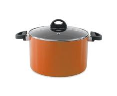 Berghoff orange 24cm Suppen-/ Gemüsetopf mit Deckel, Gezogene Aluminium, 0 cm