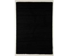 G & G Flora Carpets Shaggy/Torino Teppichläufer, Hardware Synthetik, Schwarz, 300 x 80 x 4 cm