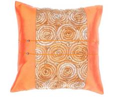 Avarada Blumenstrauß gestreift Gestreift Schusskissen Dekokissen Sofa Kissen 16xcm 40,64 mit Reißverschluss (40 x 40 cm) 16 x 16 orange