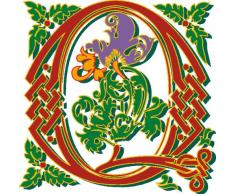 Indigos 4051719702040 Wandtattoo MF033 Q wundervolles Ornament Blumen Tribal Buchstabe 40 x 39 cm