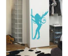 INDIGOS 4052166068321 Wandtattoo w413 Sexy Fee / Engel Wandaufkleber 120 x 69 cm, türkis