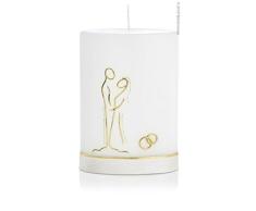 Wiedemann Hochzeitskerze, Wachs, Gold, 20 x 13.5 cm
