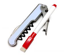 Vin Bouquet FID 253 Deco 2 Hebel Korkenzieher, Mehrfarbig, Edelstahl, 10.5 x 15 x 1.5 cm