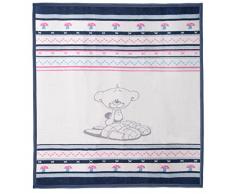 Eurofirany wärmende Kuscheldecke, Mikrofaser, Weiß/Blau, 100 x 120 x 1 cm