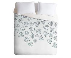 Society6 Monika Strigel Gingham-Sunny Yello King Steppdecke und 2 Kissenbezüge, Gelb King grau