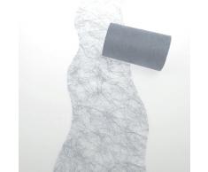 Deko AS GmbH Sizoflor Tischband Wellenschnitt anthrazit - Taupe ca. 12,5 cm Rolle 25 Meter 60W 026-R