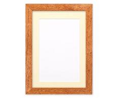 Montiert Breite Konfetti Holz Rahmen Range Fotorahmen | Bilderrahmen | Poster - m-wd-cnfeti-rnge-2-parent, Teak with Ivory Bespoke Mount, 14x11 for 10x8 Pictures