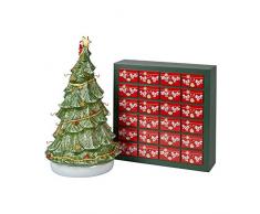 Villeroy & Boch Christmas Toys Memory Adventskalender-Set 26tlg., Weihnachtskalender mit 24 Porzellanfiguren aus Hartporzellan, inkl. Baum