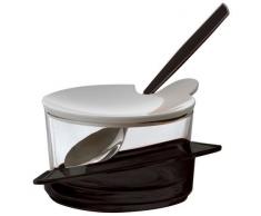 Bugatti GLNU-02151 Glamour Zuckerdose, 11,5 x 11,5 x 6,5 cm, Schwarz