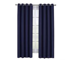Royal Bettwäsche AVA Vorhängen, Top Tülle Blackout, Triple Weave Fenster Vorhang, verdunkelnd, Paar/Set von 2 heraklithplatten, 54 W Zoll je, von AVA 108 WX63 L Pair Navy