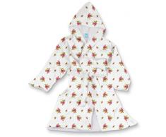 Pip Bademantel - Roses and Dots, XL, Baumwolle Weiss (White)