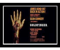 Pyramid International Gerahmter Kunstdruck James Bond Goldfinger Filmplakat