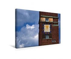 Premium Textil-Leinwand 45 x 30 cm Quer-Format Sonnenuhr am Hochzeitsturm | Wandbild, HD-Bild auf Keilrahmen, Fertigbild auf hochwertigem Vlies, Leinwanddruck von Claus-Uwe Rank