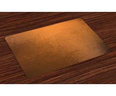 Ambesonne Kupfer-Tischsets 4er-Set, Grungy Vintage Textur altes abstraktes Kupfer-Oberfläche, Herbstsaison-Motivdruck, waschbare Tischsets für Esszimmer, Küche, Tischdekoration, Orange Dunkelorange