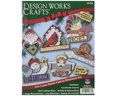 Tobin Kreuzstich-Set, Motiv Weihnachtsschmuck, 8,9 x 10,2 cm, 14 Stück