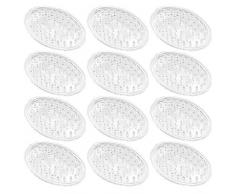 InterDesign 30200M12EU Kunststoffseifenschale für Bad Dusche, Badewanne - 12 Stück, durchsichtig, Plastik, Clear, 8,26 x 0,254 x 12,07 cm