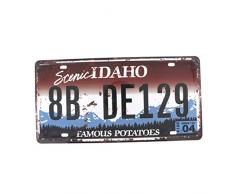 15,2 x 30,5 cm Vintage Feel Rustikal Home, Bad und Bar Wand Decor KFZ Nummernschild Souvenir Metall blechschild Schild