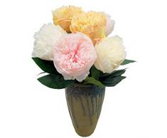 CN-Knight Künstliche Blumen, Pfingstrose, echte Haptik, für Hochzeit, Brautstrauß, Brautjungfer, Bräutigam, Heimdekoration, Büro, Babyparty, Party, Tischdekoration 6pcs in Pack Color Mix-1