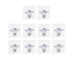 uxcell Meike Haushalts-Autorisierte Selbstklebende Hutkappen-Haken, Wandhaken, Haken zum Aufhängen an der Wand oder an der Garderobe für Badezimmer 0.16x0.31, 10pcs