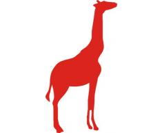 INDIGOS 4250380594583 Wandtattoo w054 Giraffe Afrika 120 x 64 cm, rot