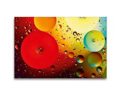 Premium Textil-Leinwand 120 x 80 cm Quer-Format Farbrausch mit Öl und Wasser 03 | Wandbild, HD-Bild auf Keilrahmen, Fertigbild auf hochwertigem Vlies, Leinwanddruck von Veronika Rix