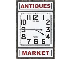 Kare Antique Market Wanduhr, Holz, Weiß, 6.1 x 56.5 x 85 cm