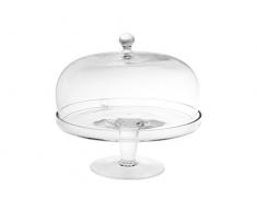 H&H Etagere mit Kuppel, Glas, Transparent, 10 cm/Durchmesser 22 cm