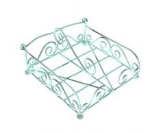 French Kitchen Collection Serviettenhalter, Stahl, Antik Grün, 19 x 19 x 11,5 cm