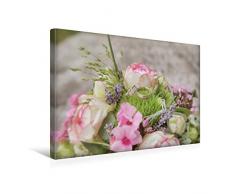 Premium Textil-Leinwand 45 cm x 30 cm quer Ein Motiv aus dem Kalender Brautstrauß und Ringe
