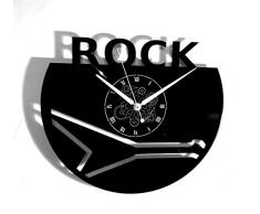 Instant Karma Clocks Wanduhr aus Vinyl Schallplatte LP 33 Umdrehungen Musik Rock Bassgitarre Vintage leise