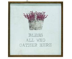 CWI Tapetenbordüre Geschenke Bless All Who Gather Here gerahmt Watercolor Kunstdruck, farbenreiche