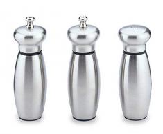 Grunwerg SS-9940S Pfeffermühle und Salzstreuer, Edelstahl, 2-teilig