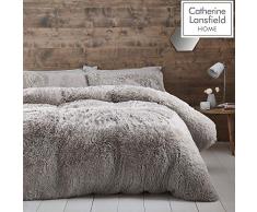 Catherine Lansfield Bettwäsche-Set für Doppelbett, silberfarben