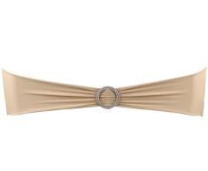 DriewWedding Hochzeit Party Esszimmerstuhl Strechhusse Bezüge 50-Piece Champagne Elastic Chair Band