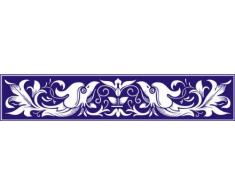 INDIGOS 4051095031031 Wandtattoo w271 Blumen, Vogel 120 x 24 cm, blau