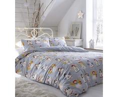 Portfolio Angels Weihnachts-Bettwäsche-Set, Polycotton, silberfarben, Einzelbett