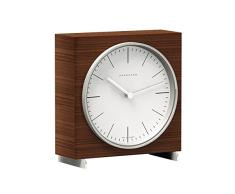 Klein & More Tischuhr Max Bill, Holzgehäuse, Braun, L 5,5cm, B 16,4cm, H 17,4cm