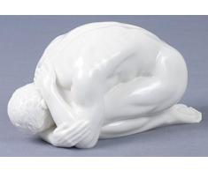 Unbekannt 056 Porzellanfigur, kniend nackt, 7,6 cm, Weiß