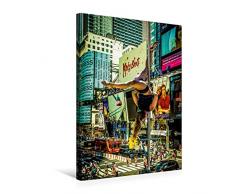 Premium Textil-Leinwand 50 x 75 cm Hoch-Format Poledance on the Streets of New York | Wandbild, HD-Bild auf Keilrahmen, Fertigbild auf hochwertigem Vlies, Leinwanddruck von Dirk Meutzner