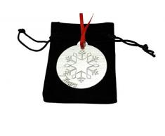 AnniversaryGifts Christbaumschmuck, Christbaumschmuck zum 9. Hochzeitstag, Metall