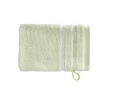 Vossen Quadrati Uni Waschhandschuhe - Farbe: 044 / knospengrün / weiß W8376/01903