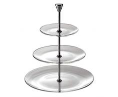 Vidivi Vetri delle Venezie Full Moon Tiered Plate Teller aus Glas und Stange