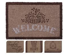 Fair-Shopping Kommode Schrank Schränkchen – Fußmatte Smiles