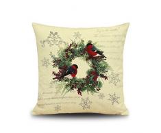 Crazy Cart Christmas Serie Baumwolle Leinen 45,7 x 45,7 cm dekorativer Überwurf-Kissenbezug Kissen Fall Kissen Fall, X07, 18*18