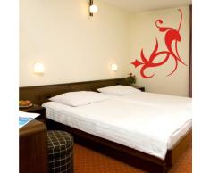 INDIGOS 4052166073479 Wandtattoo W442 Pflanze Blume Wandaufkleber 80 x 66 cm, rot