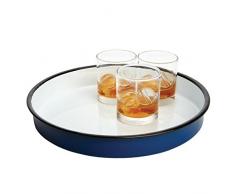 Olympia GM240Â Emaille Serviertablett, rund, 320Â mm D x45Â mm H, weiÃ