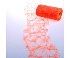 Deko AS GmbH Sizoweb Tischband Wellenschnitt orange ca. 12,5 cm Rolle 25 Meter 64W 005-R