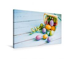 Calvendo Premium Textil-Leinwand 75 cm x 50 cm Quer, Schoko Ostereier | Wandbild, Bild auf Keilrahmen, Fertigbild auf Echter Leinwand, Leinwanddruck Lifestyle Lifestyle